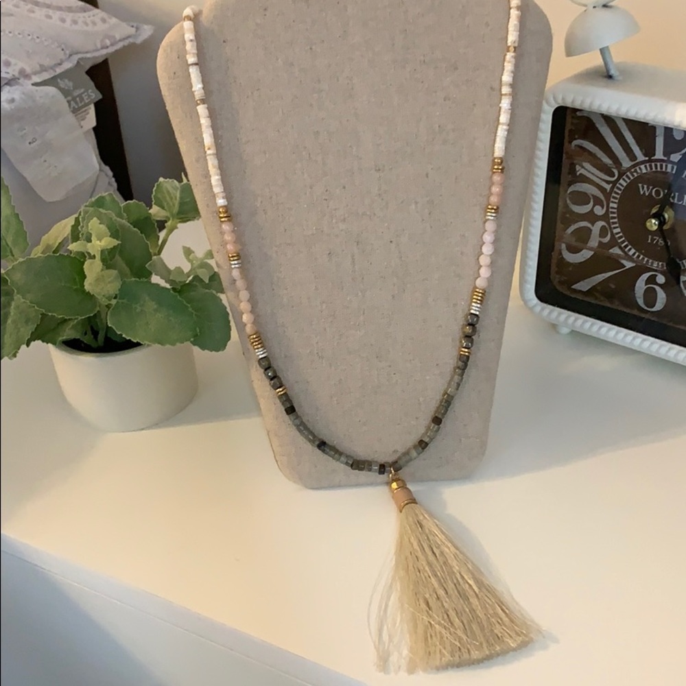 Long tassel necklace